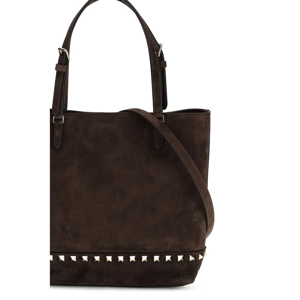 Valentino Garavani Brown Calf Leather Shoulder Bag