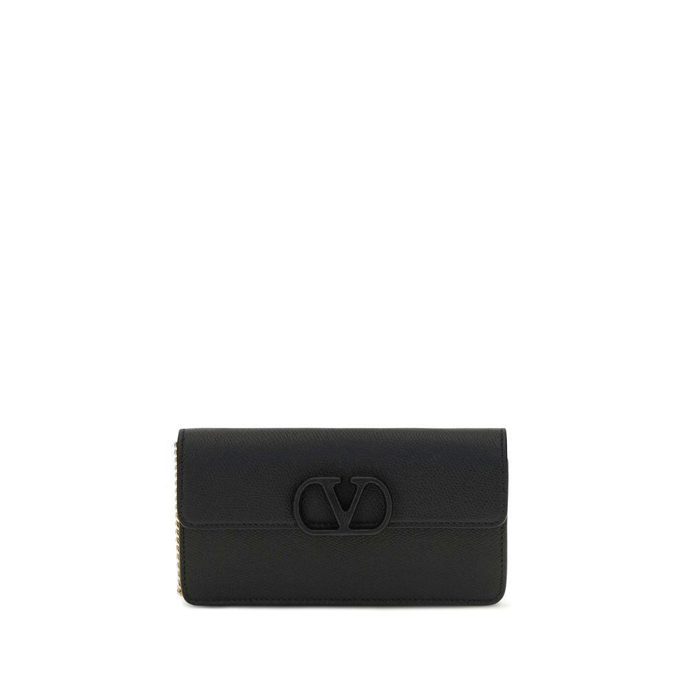 Valentino Garavani Black Calf Leather Wallet