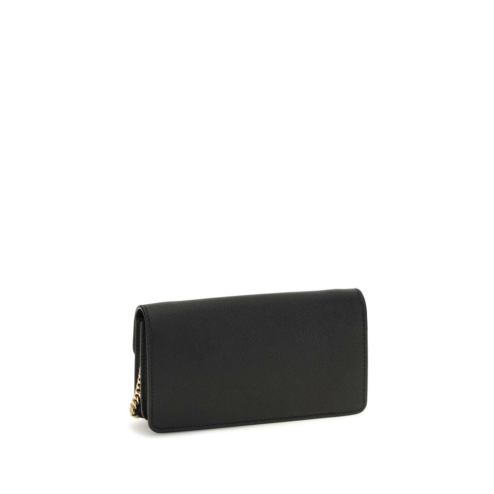 Valentino Garavani Black Calf Leather Wallet