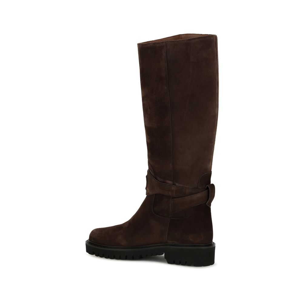Valentino Garavani Brown Calf Leather High Boots