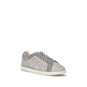 Brunello Cucinelli Gray Suede Low Top Sneakers