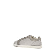 Brunello Cucinelli Gray Suede Low Top Sneakers