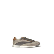 Brunello Cucinelli Beige Suede Low Top Sneakers