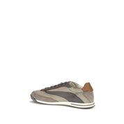 Brunello Cucinelli Beige Suede Low Top Sneakers