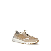 Brunello Cucinelli Beige Calf Leather Low Top Sneakers