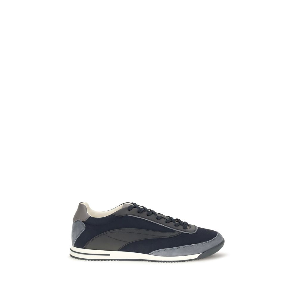 Brunello Cucinelli Blue Suede Low Top Sneakers