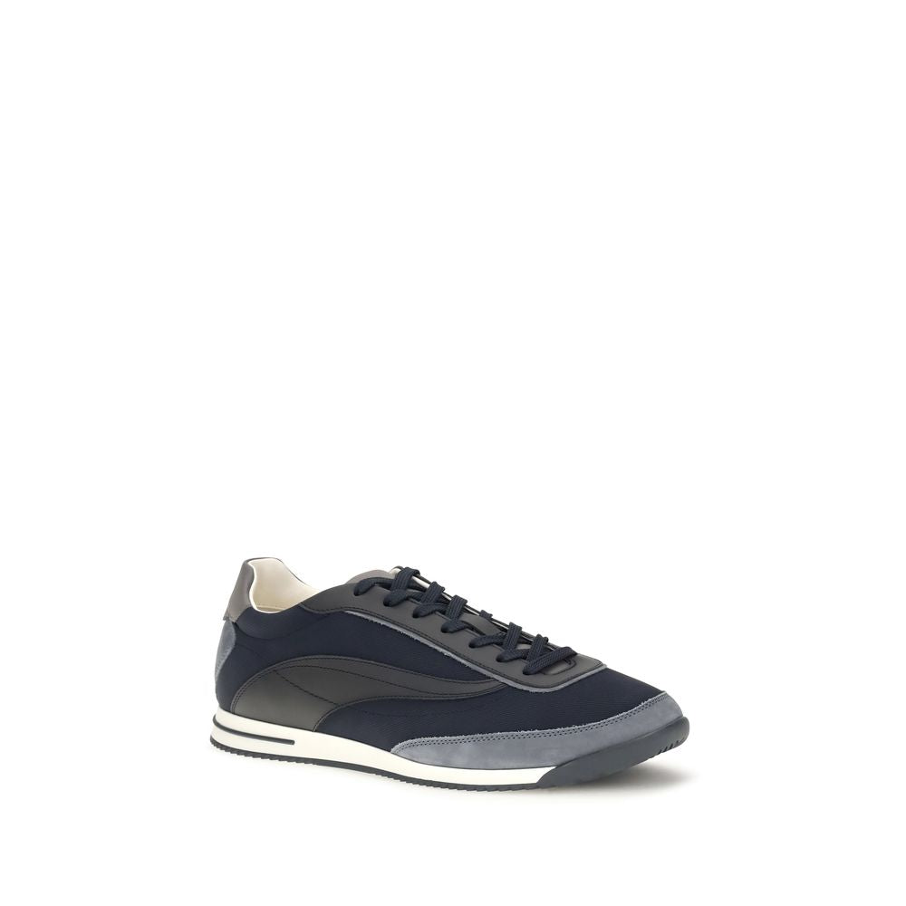 Brunello Cucinelli Blue Suede Low Top Sneakers