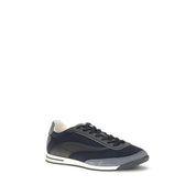 Brunello Cucinelli Blue Suede Low Top Sneakers
