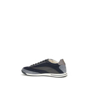 Brunello Cucinelli Blue Suede Low Top Sneakers