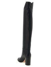 Gianvito Rossi Black Calfskin Over The Knee Boots