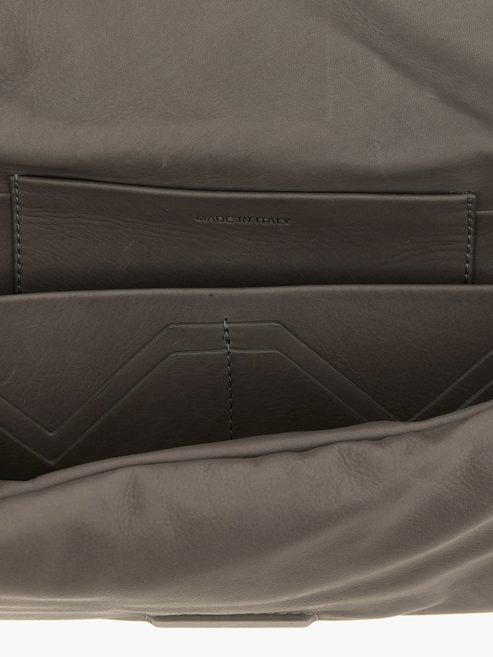 Rick Owens Gray Calfskin Clutch Bag