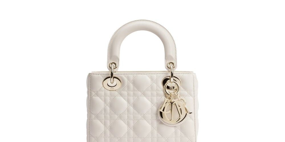 Dior Latte Lamb Leather Handbag