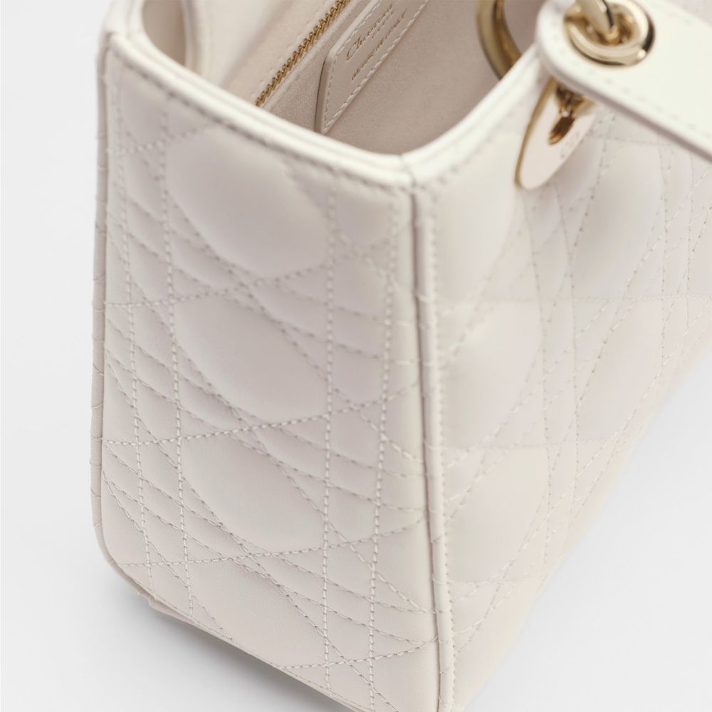 Dior Latte Lamb Leather Handbag