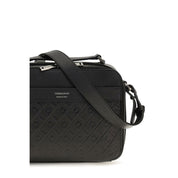 Ferragamo Black Calf Leather Shoulder Bag