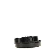 Ferragamo Black Calf Leather Regular Belt