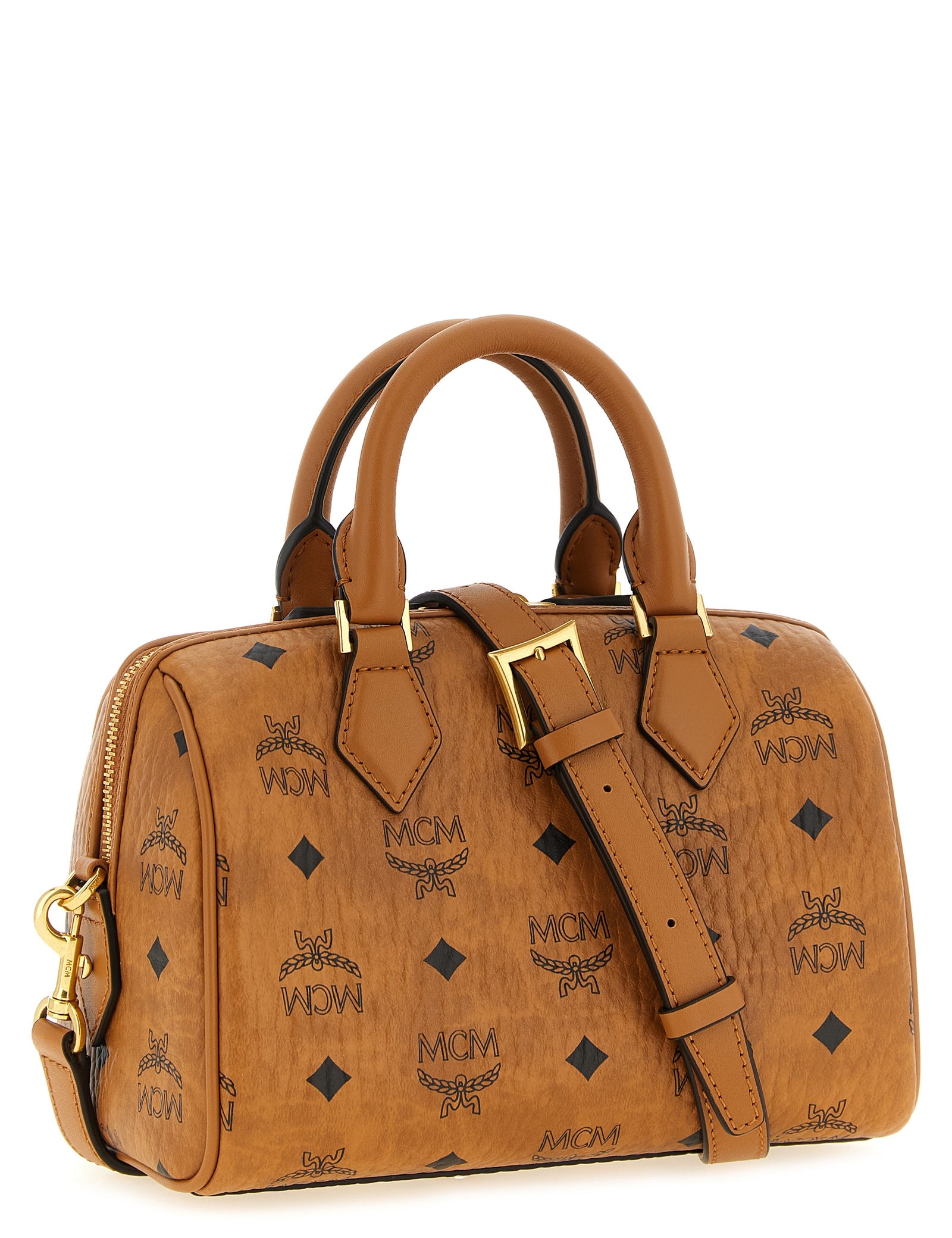 MCM Brown Polyurethane Handbag