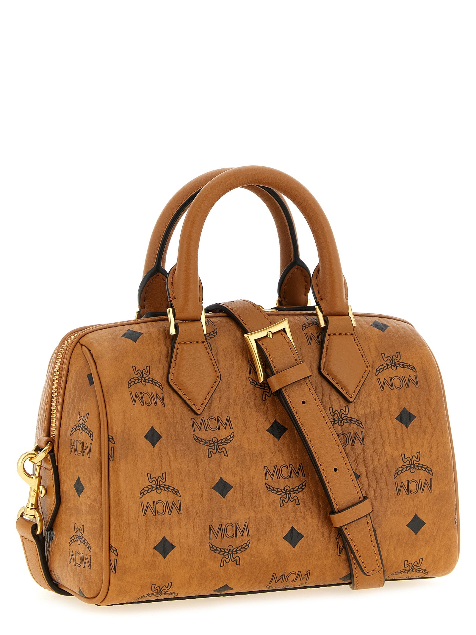MCM Brown Polyurethane Handbag