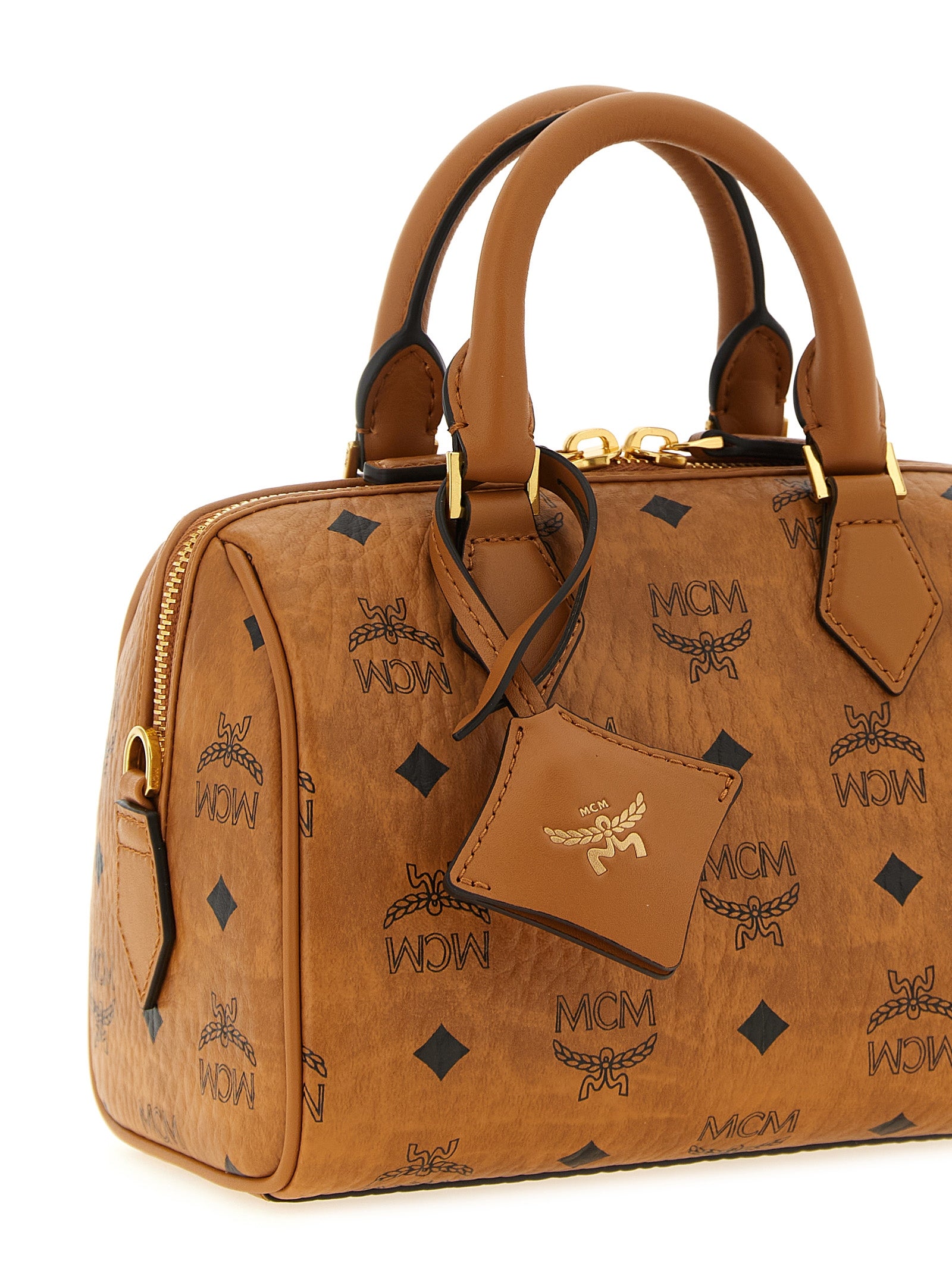 MCM Brown Polyurethane Handbag