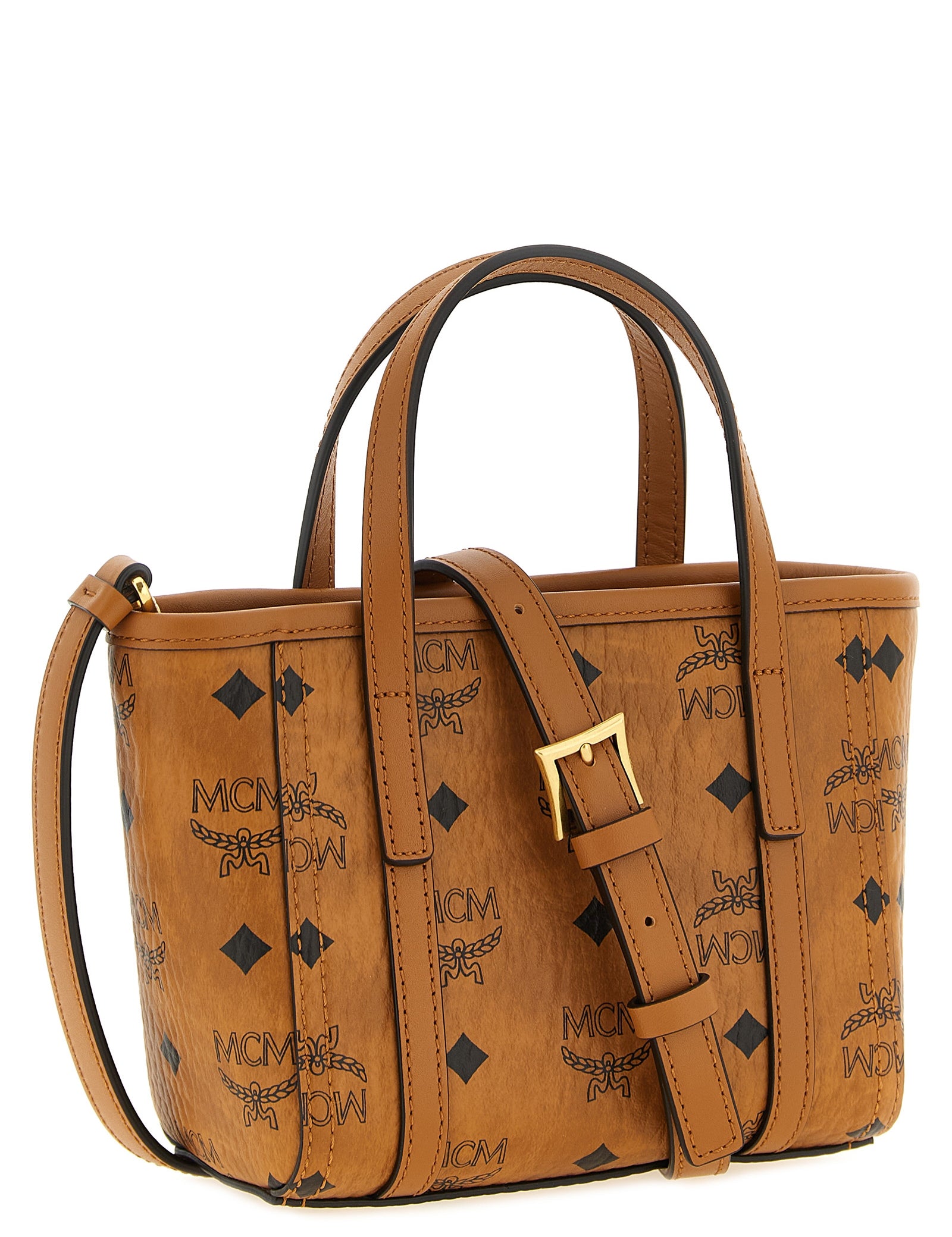 MCM Brown Polyurethane Tote Bag