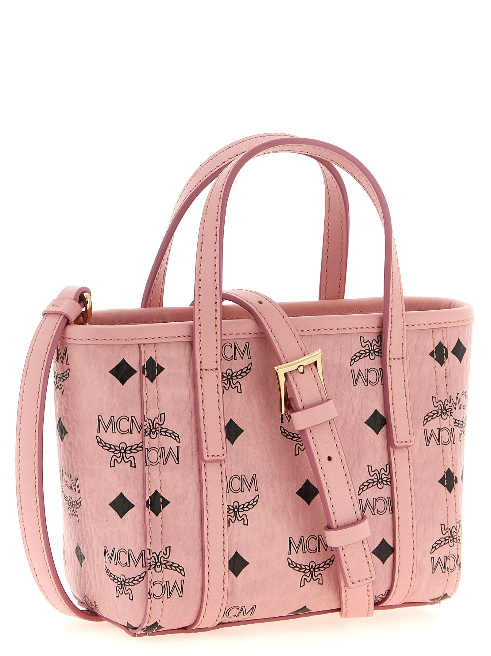 MCM Pink Polyurethane Tote Bag