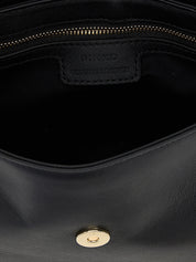 PINKO Black Calfskin Crossbody Bag