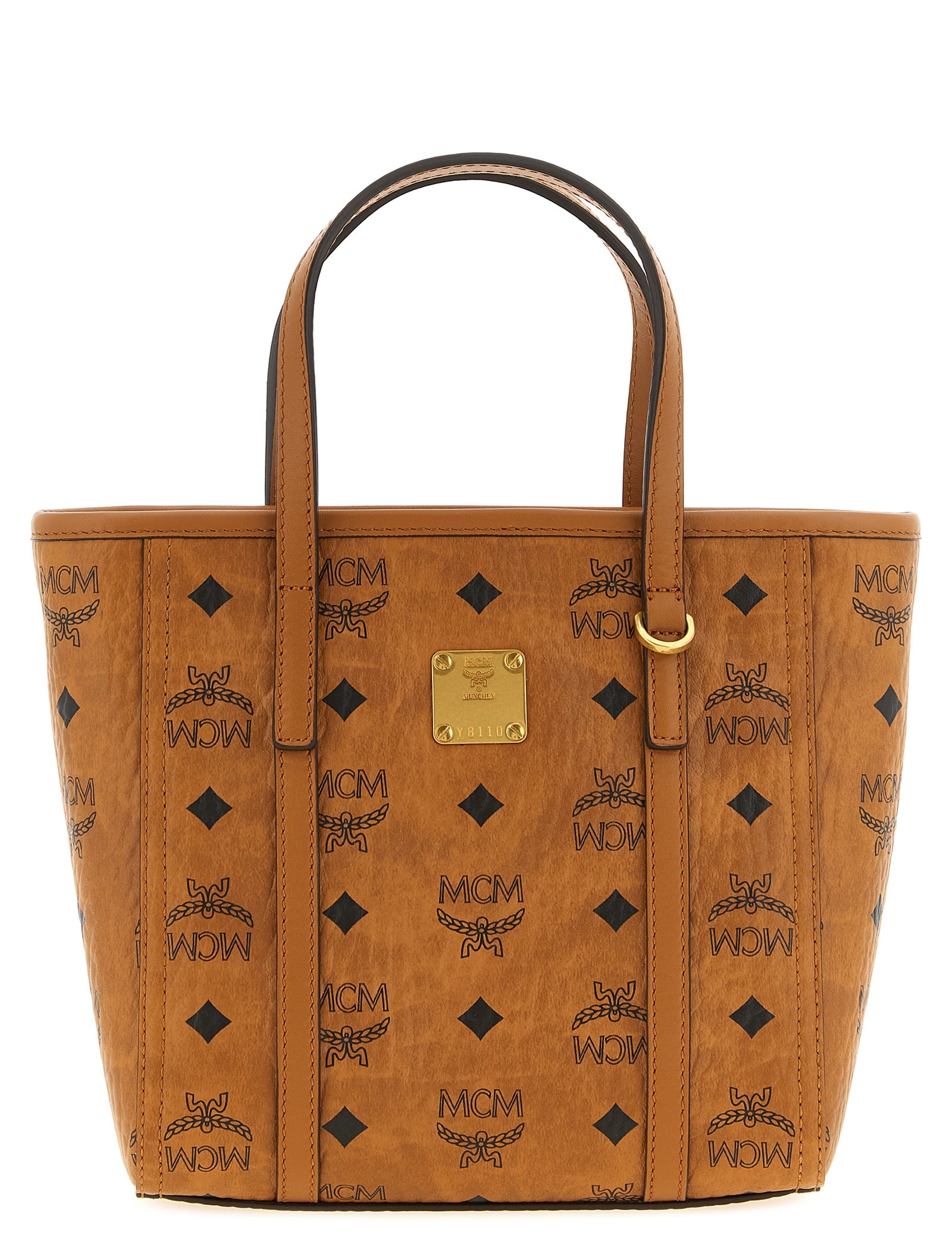 MCM Brown Polyurethane Tote Bag