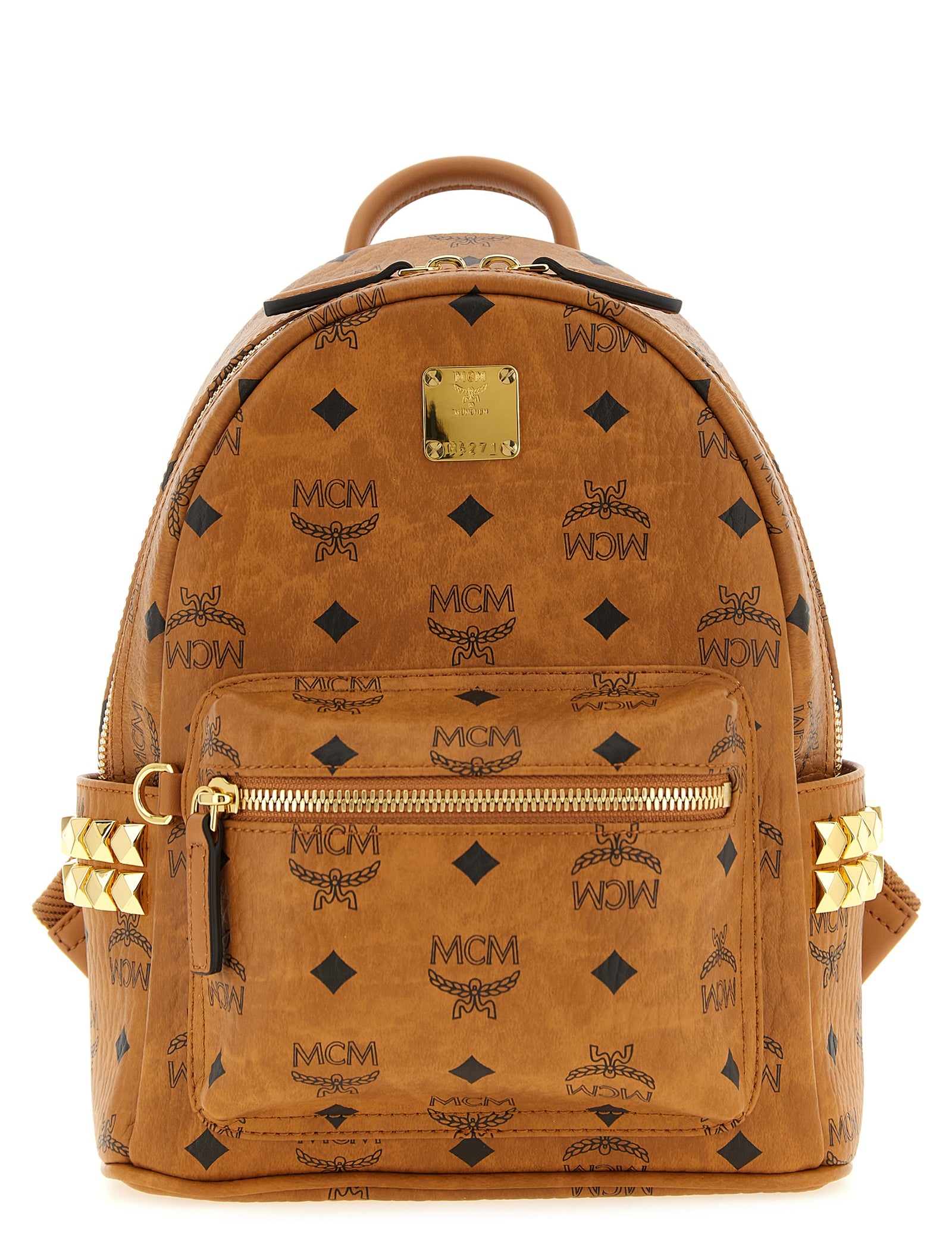MCM Brown Polyurethane Backpack