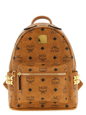 MCM Brown Polyurethane Backpack