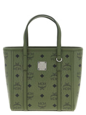 MCM Green Polyurethane Tote Bag