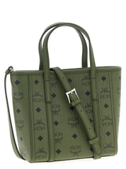 MCM Green Polyurethane Tote Bag