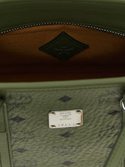 MCM Green Polyurethane Tote Bag