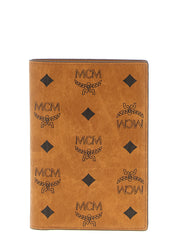 MCM Brown Polyurethane Passport Holder