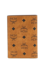 MCM Brown Polyurethane Passport Holder