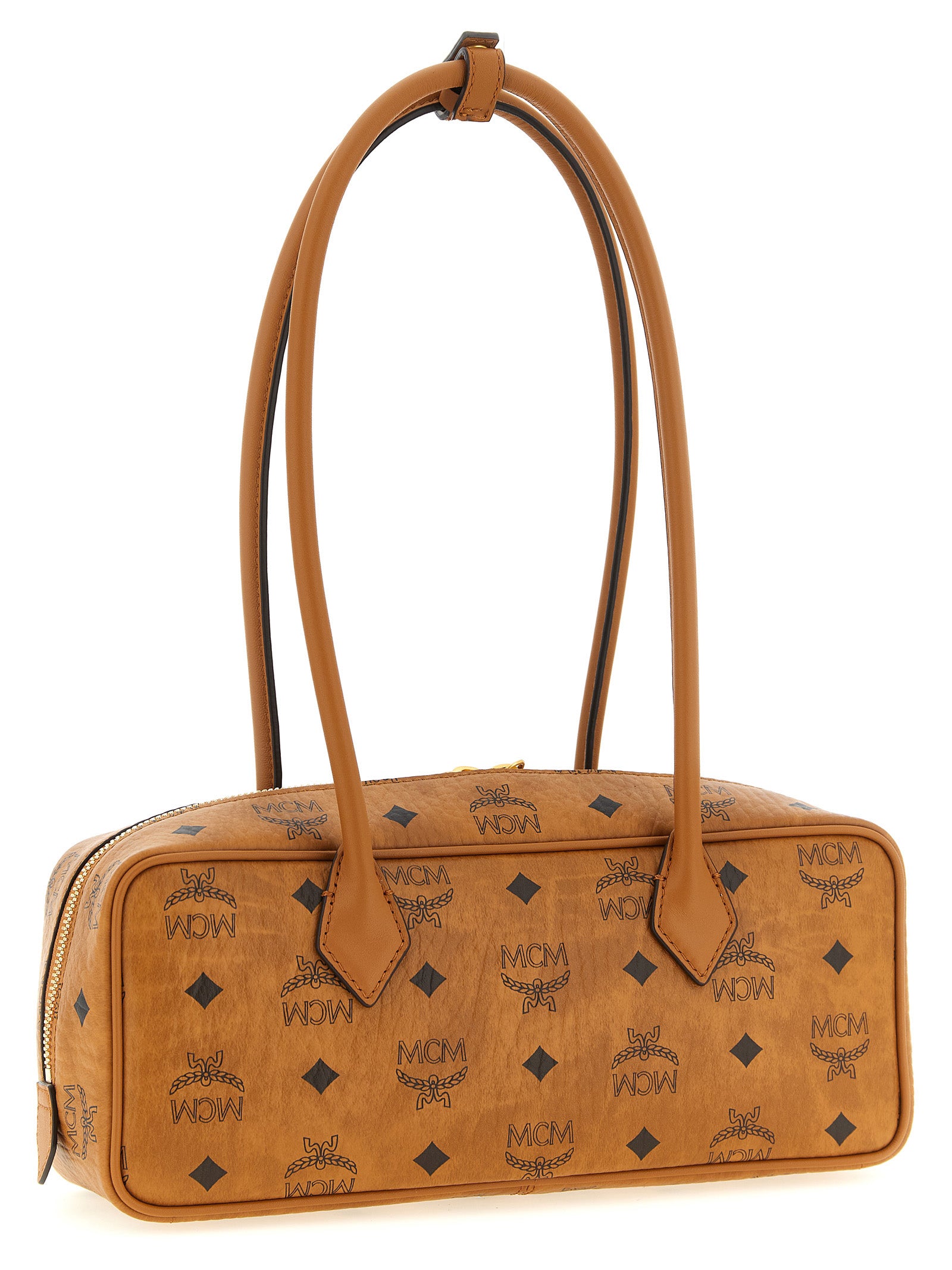 MCM Brown Polyurethane Shoulder Bag