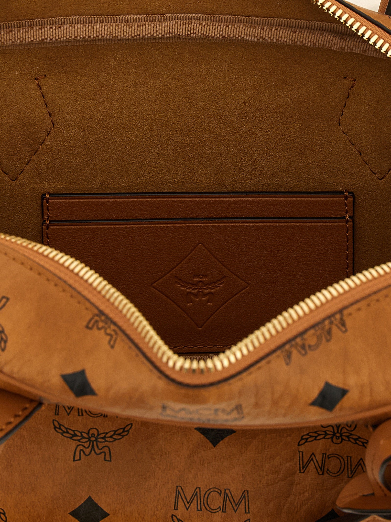 MCM Brown Polyurethane Shoulder Bag
