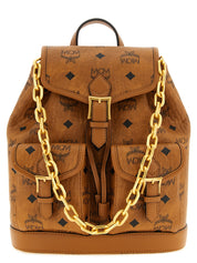 MCM Brown Polyethylene Backpack