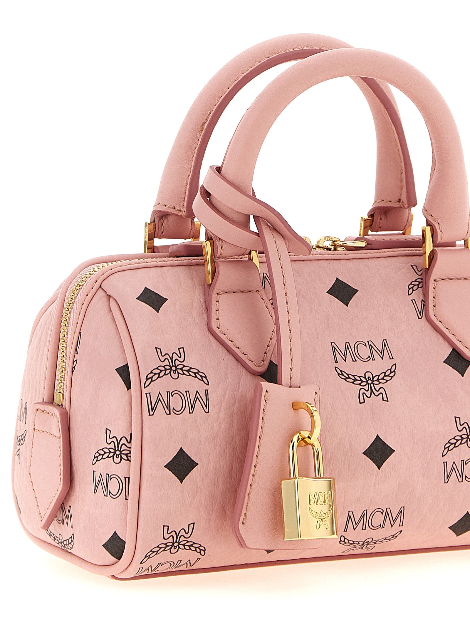 MCM Pink Polyurethane Handbag