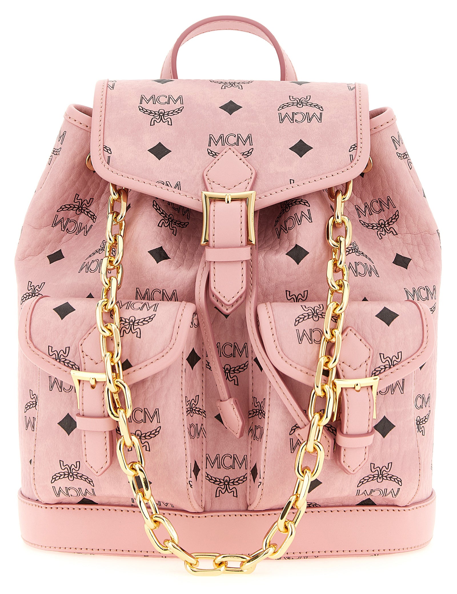 MCM Pink Polyurethane Backpack
