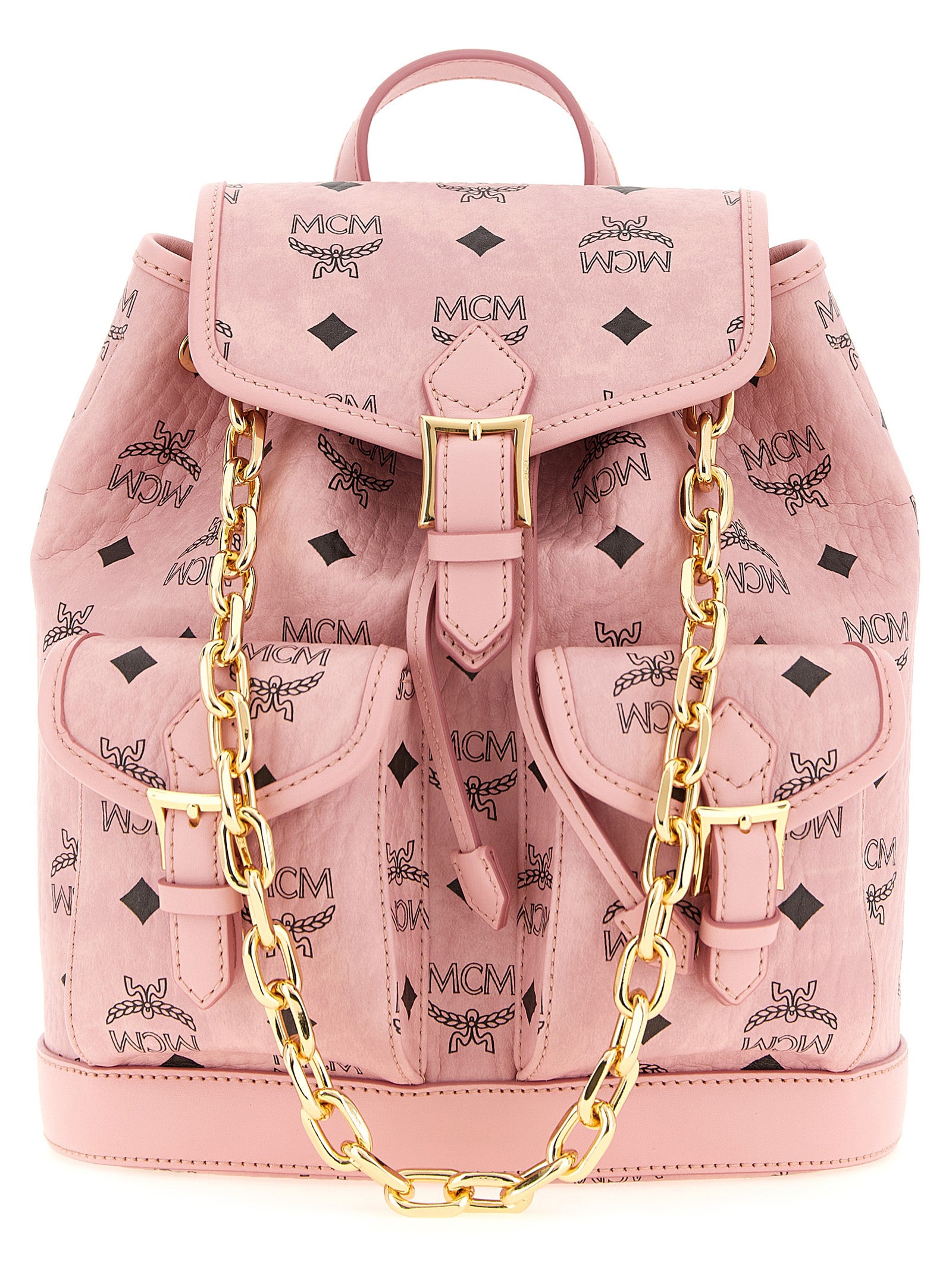 MCM Pink Polyurethane Backpack