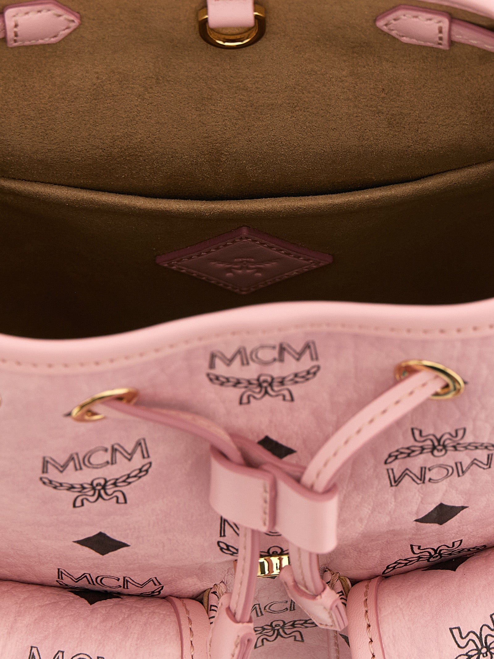 MCM Pink Polyurethane Backpack