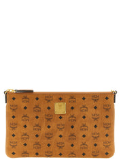 MCM Brown Polyurethane Clutch Bag