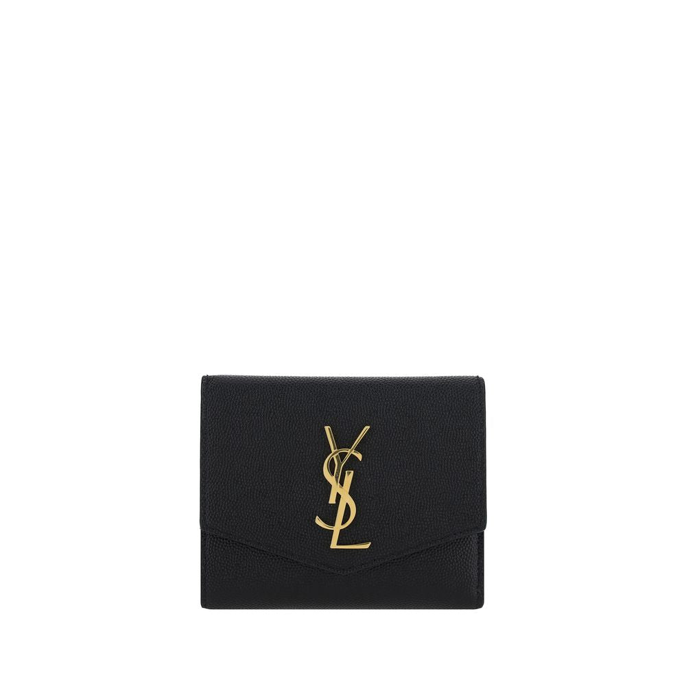 Saint Laurent Black Calf Leather Wallet