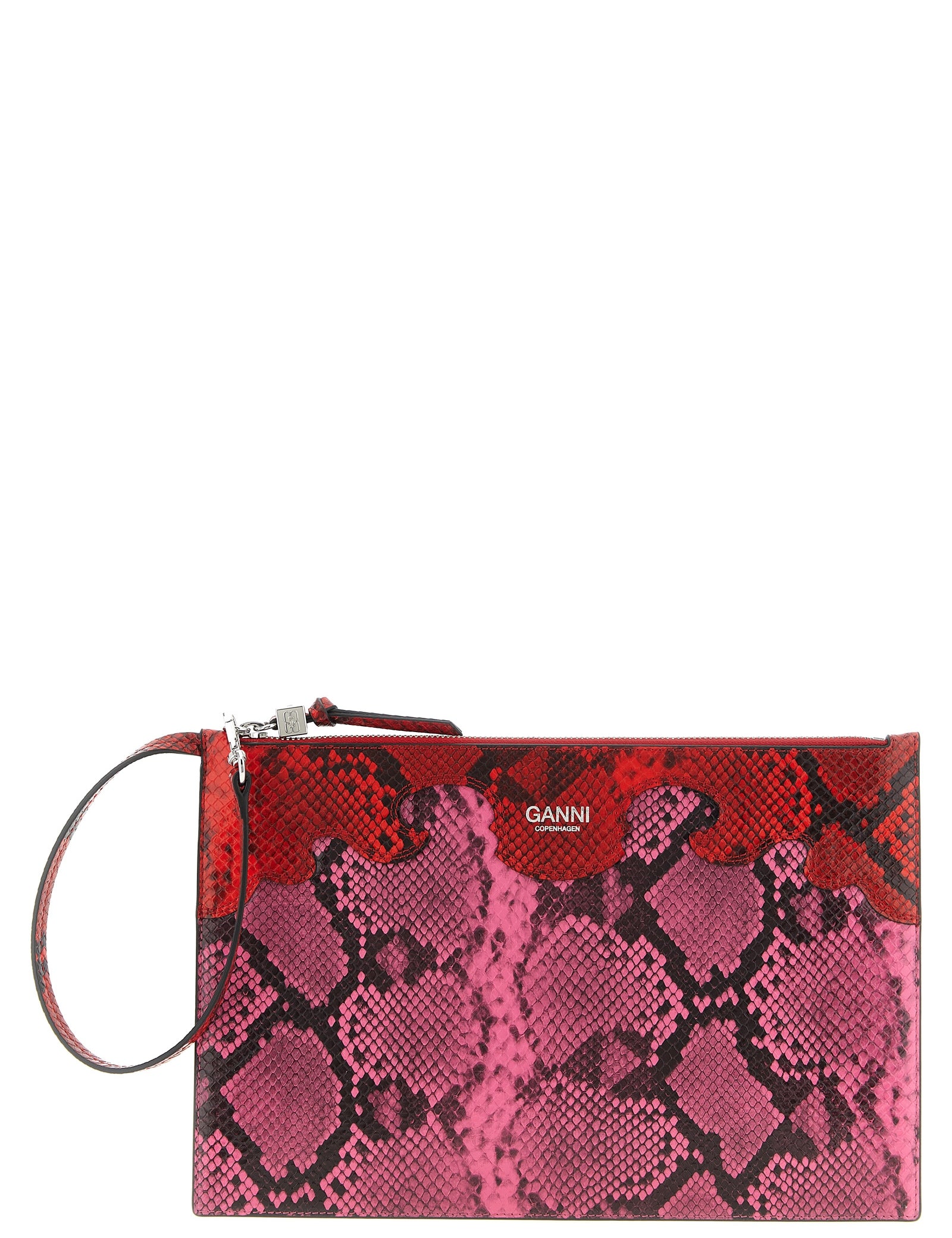 Ganni Fuchsia Polyester Clutch Bag