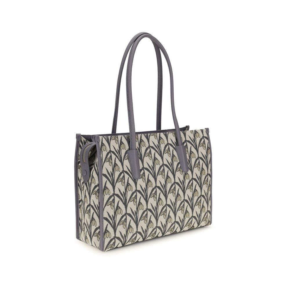 Coccinelle Gray Jacquard Shoulder Bag