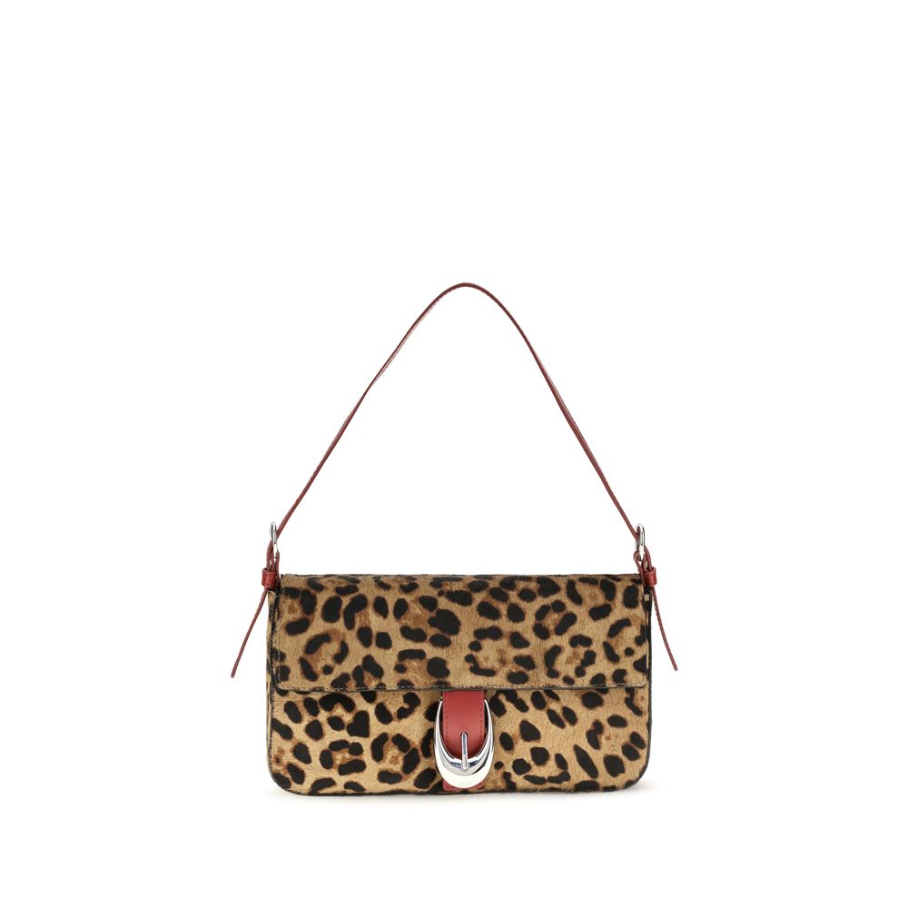 Staud Beige Calf Leather Shoulder Bag