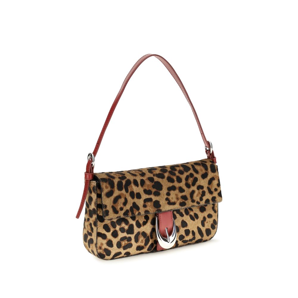 Staud Beige Calf Leather Shoulder Bag