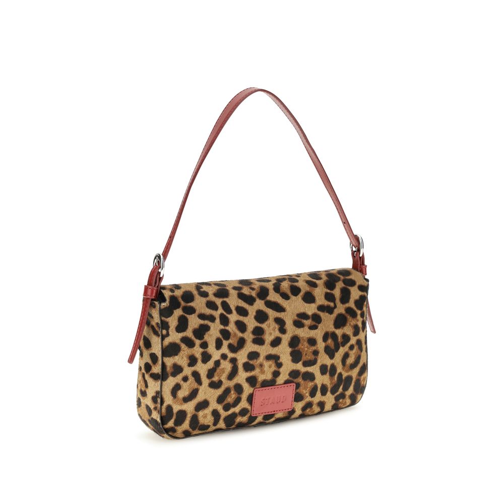 Staud Beige Calf Leather Shoulder Bag