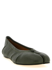 Maison Margiela Olive Green Lambskin Ballet Flats