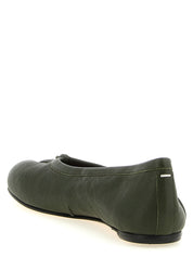 Maison Margiela Olive Green Lambskin Ballet Flats