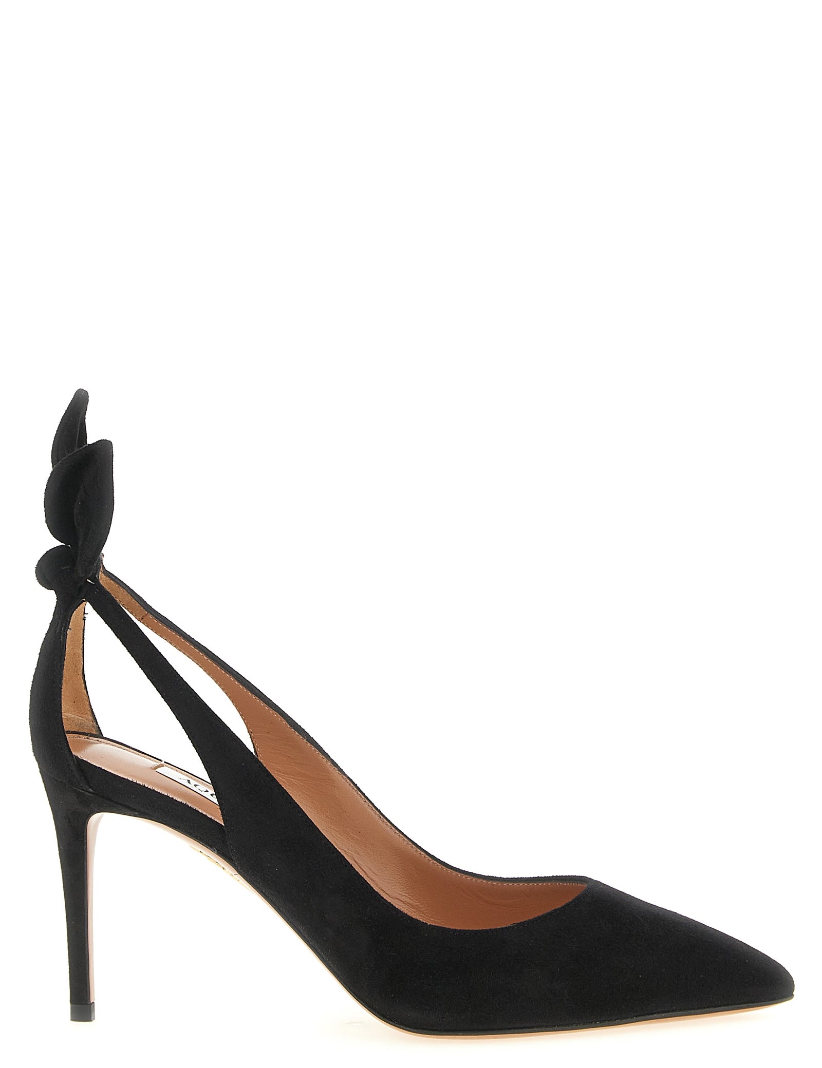 Aquazzura Black Kidskin Suede High Heel Pumps